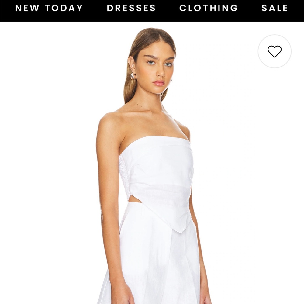 Faithful the Brand Antibes Strapless Top in White